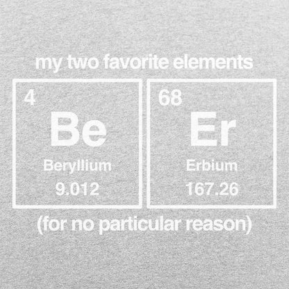 Beer Elements Periodic Table Beryllium Erbium Chemistry Pun
