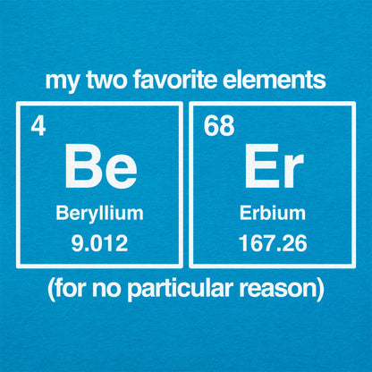 Beer Elements Periodic Table Beryllium Erbium Chemistry Pun