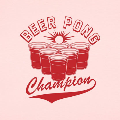 Beer Pong Champion with Red Cups Varsity Logo