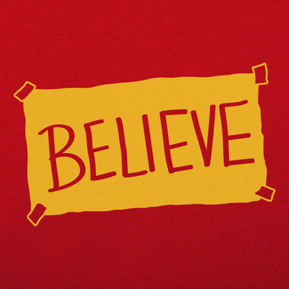 Believe Taped Yellow Paper Sign