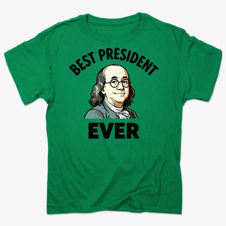 Ben Franklin - Best President Ever-Men's T-Shirt-Kelly Green Heather
