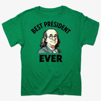 Ben Franklin - Best President Ever-Men's T-Shirt-Kelly Green Heather