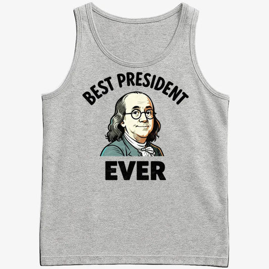 Ben Franklin - Best President Ever-Men's Tank Top-Gray Heather