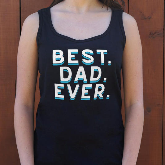 Best. Dad. Ever. Bold Father's Day Statement graphic Women's Tank Top in Midnight