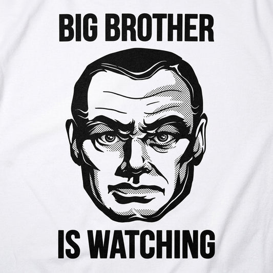 Big Brother Is Watching Dystopian Surveillance Face detail