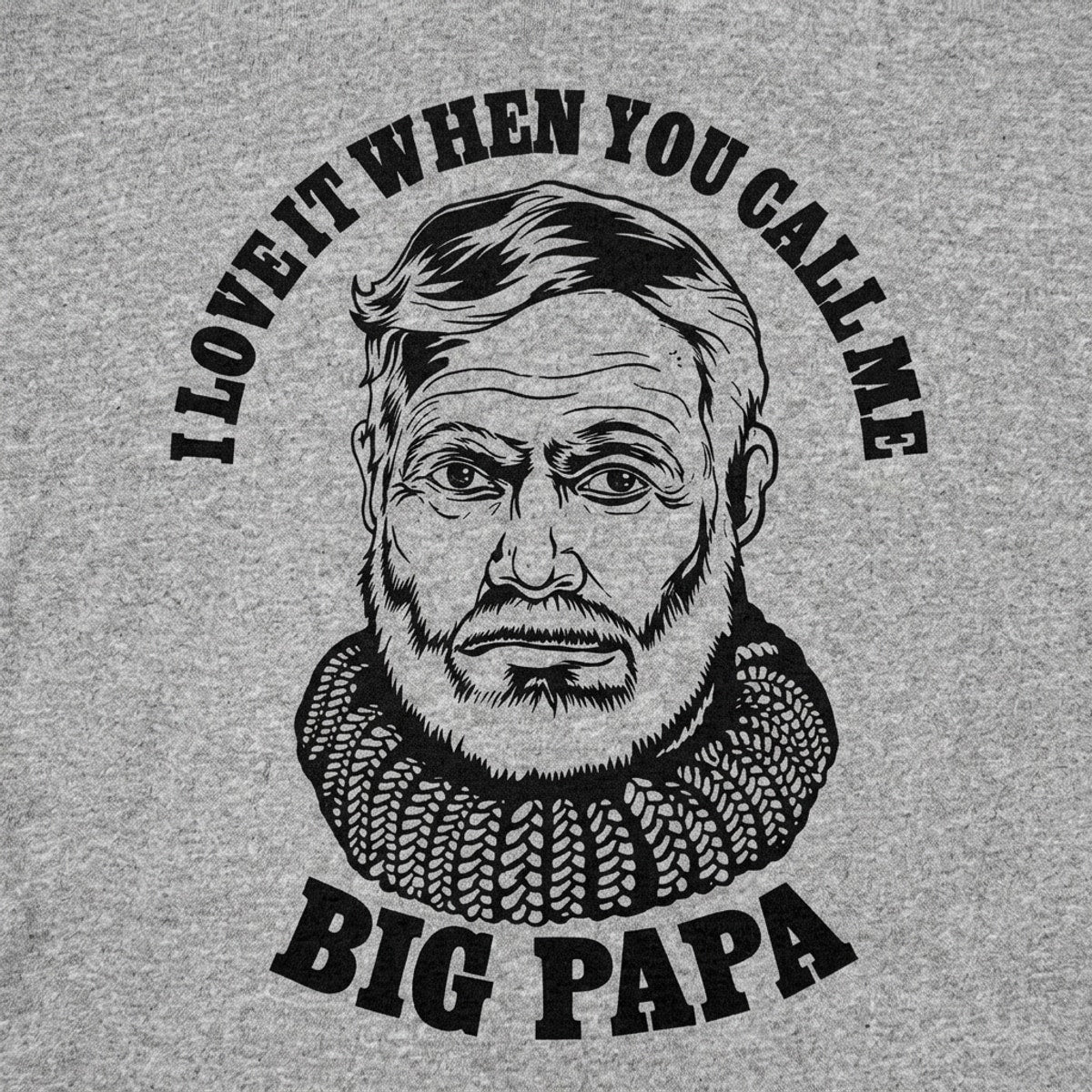 Big Papa Ernest Hemingway Portrait detail
