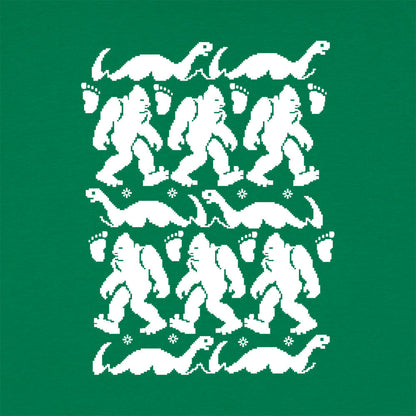 Bigfoot & Nessie Ugly Christmas Sweater Pattern