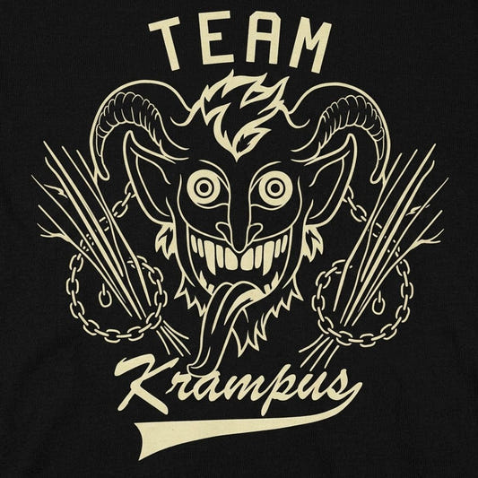 Team Krampus Horned Christmas Demon Graphic detail