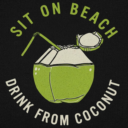 Sit On Beach Drink From Coconut detail
