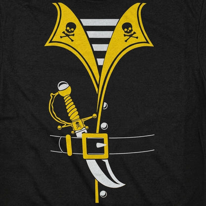 Pirate Costume with Sword and Skull Collar detail