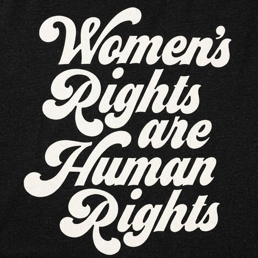 Women's Rights Are Human Rights Retro Script Design detail