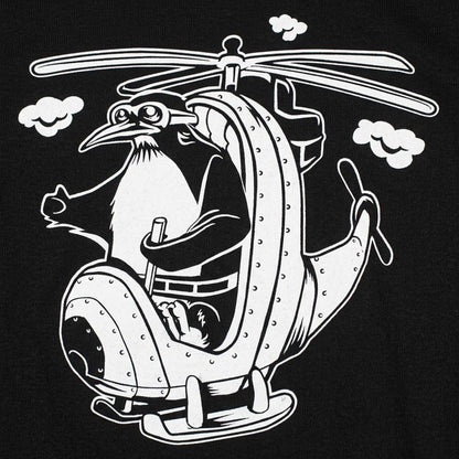 Penguin Pilot Flying a Helicopter detail