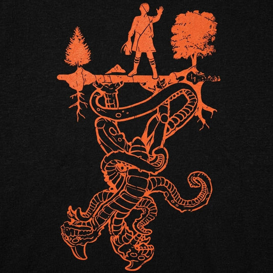 The Upside Down Boy and Monster Graphic detail