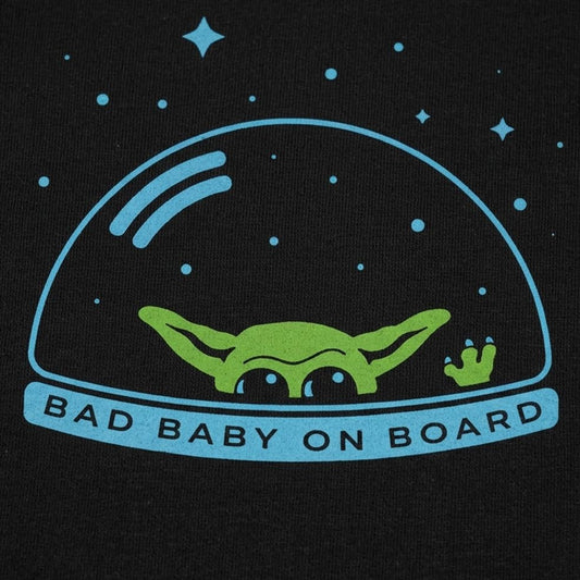 Bad Baby on Board Little Green Space Alien detail