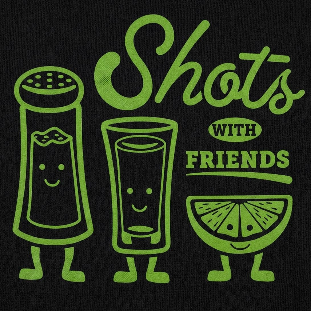 Shots With Friends Salt Shaker Lime and Shot Glass Characters detail