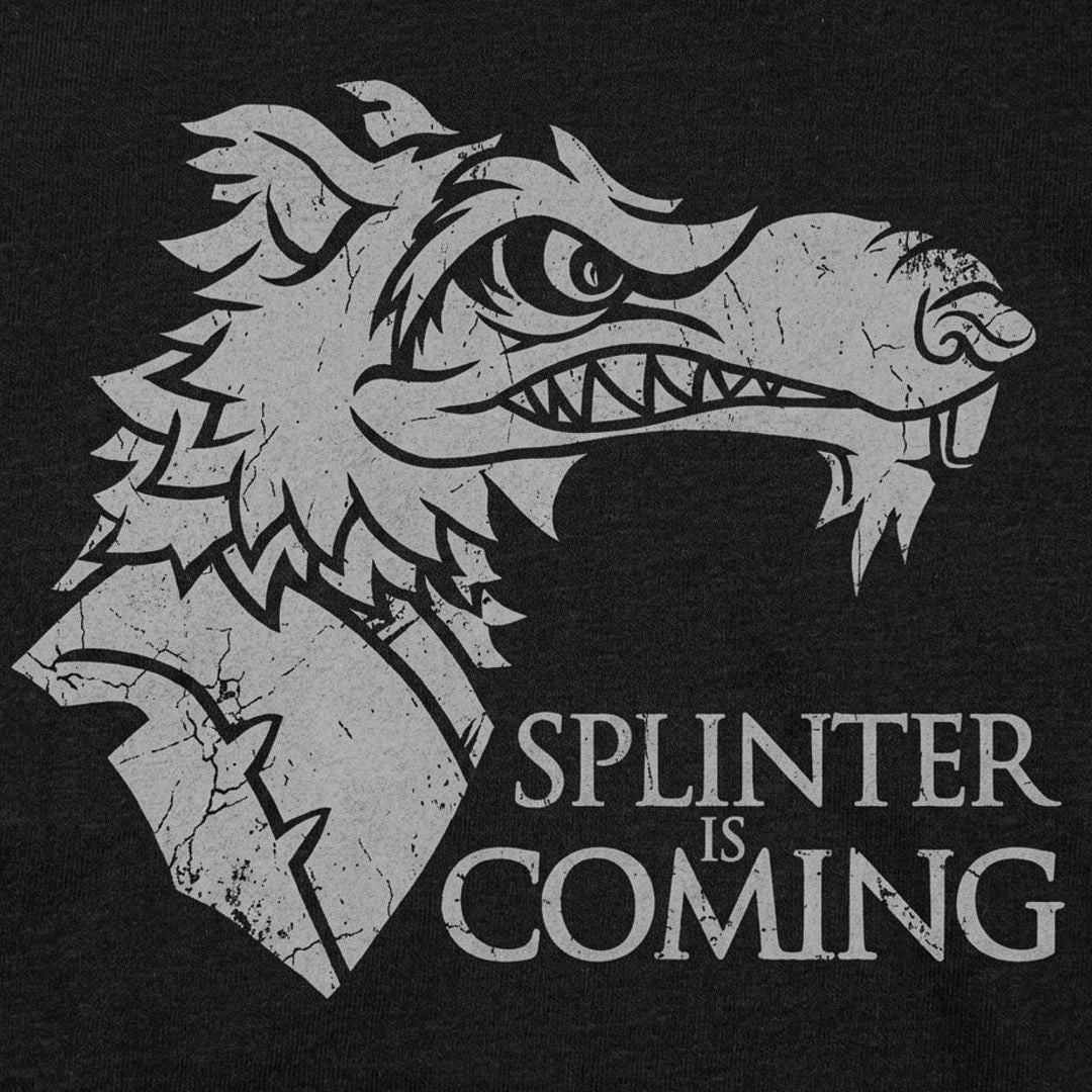 Splinter Is Coming Rat Sensei Wolf Crest Parody detail