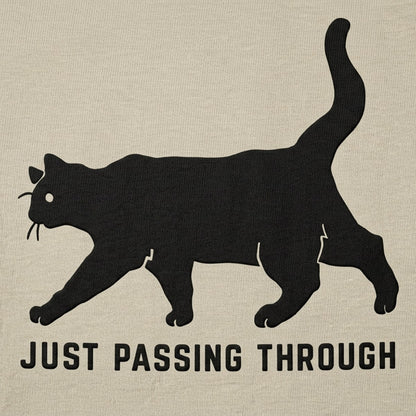 Black Cat Crossing Just Passing Through Superstition Design detail