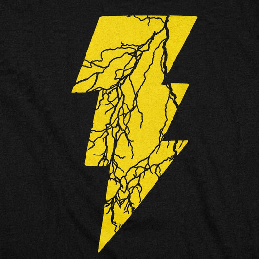 Black Lightning Yellow Cracked Bolt Graphic detail