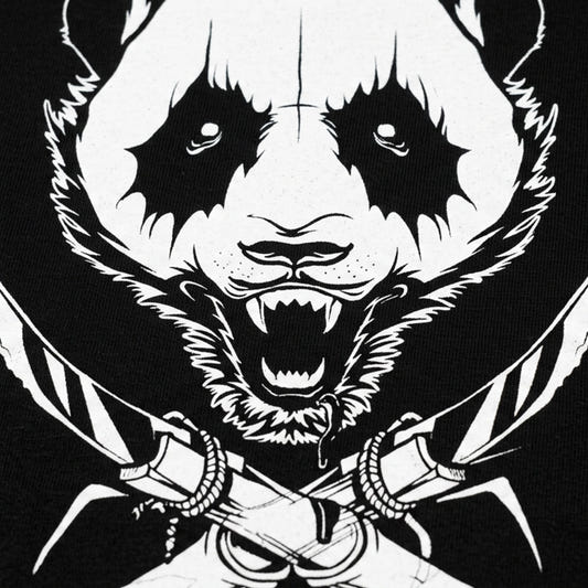 Black Metal Panda Graphic detail
