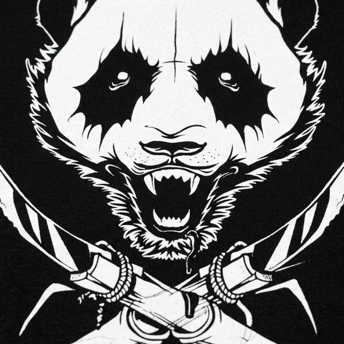 Black Metal Panda Graphic detail