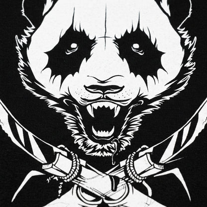 Black Metal Panda Graphic detail