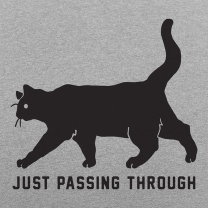 Black Cat Crossing Just Passing Through Superstition Design