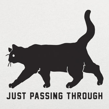 Black Cat Crossing Just Passing Through Superstition Design
