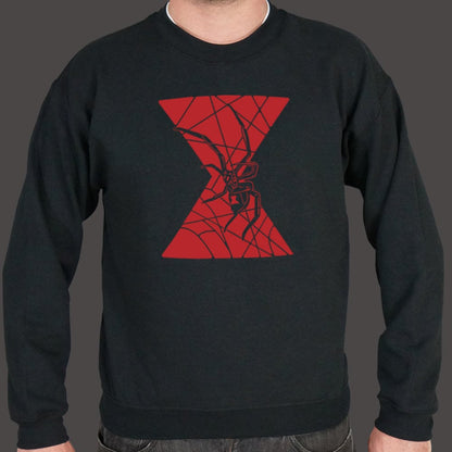 Black Widow Spider with Hourglass Web Design