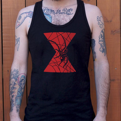 Black Widow Spider with Hourglass Web Design