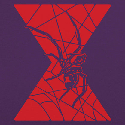Black Widow Spider with Hourglass Web Design