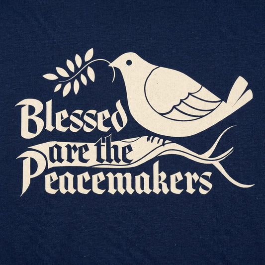 Blessed Are the Peacemakers Dove with Olive Branch detail