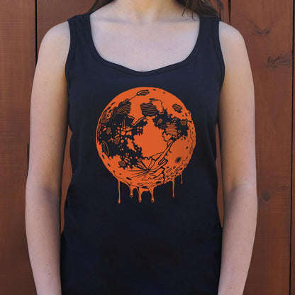 Blood Moon Dripping Orange Graphic