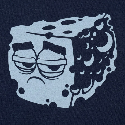 Blue Cheese Sad Wedge of Cheese with Mold Face detail