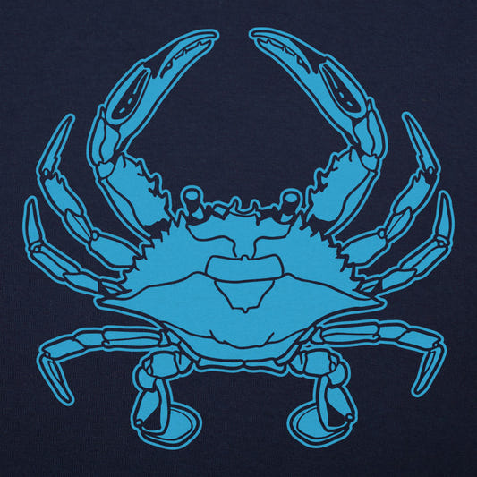 Blue Crab Illustration graphic tee design