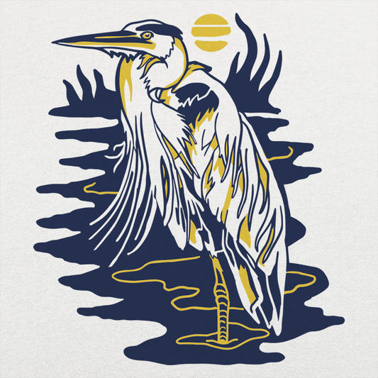 Blue Heron Marsh at Sunset Graphic tee design