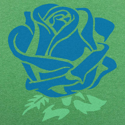 Blue Rose Flower in Tattoo Style Graphic