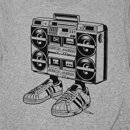 Boom Box Eighties Retro Boombox with Sneakers detail