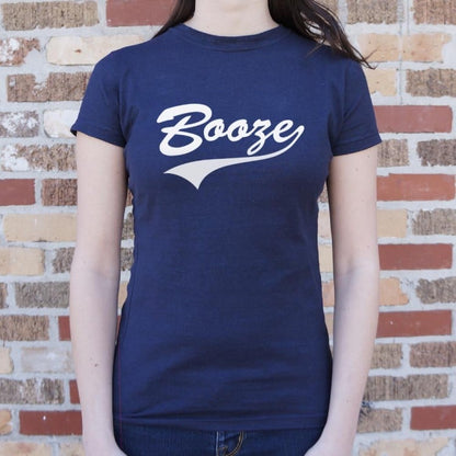 Booze Retro Varsity Script Sports Logo