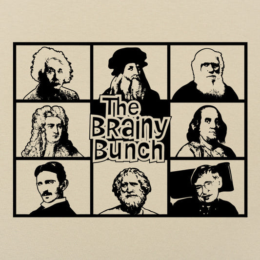 Brainy Bunch Famous Scientists and Inventors Portrait Grid graphic Unisex Heavyweight T-Shirt in Sand