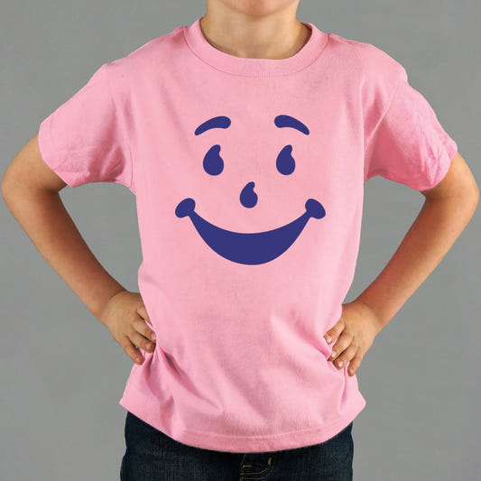 Brick Wall Bustin' Smiling Red Drink Pitcher graphic Kids T-Shirt in Pink