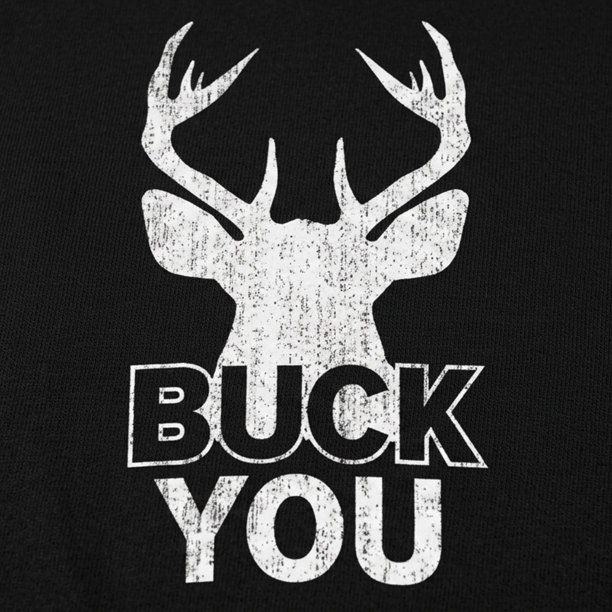 Buck You Deer Silhouette Wordplay detail