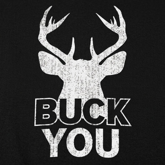 Buck You Deer Silhouette Wordplay detail