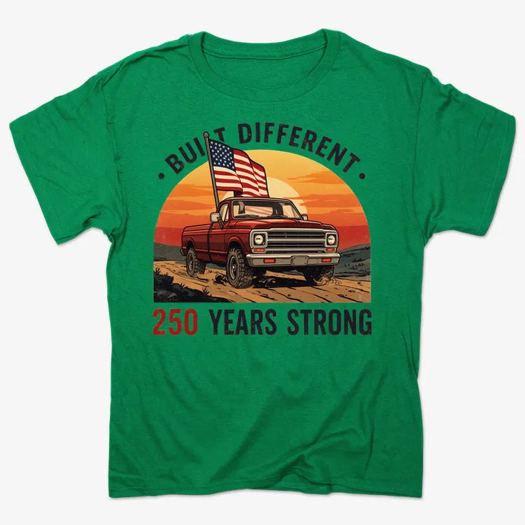 Built Different: 250 Years Strong-Men's T-Shirt-Kelly Green Heather