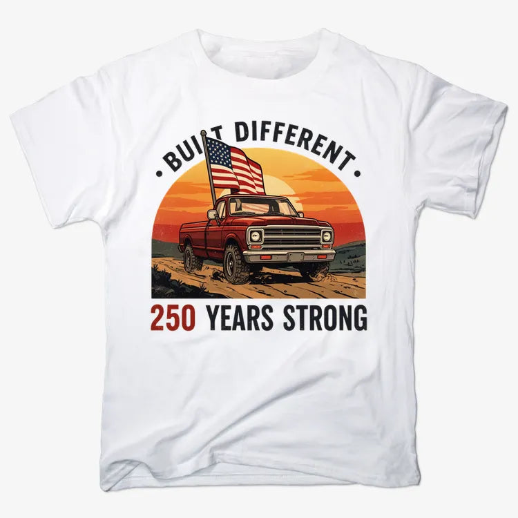 Built Different: 250 Years Strong-Men's T-Shirt-White