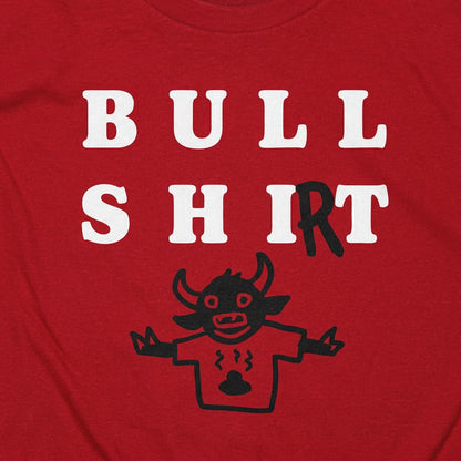 Bull Shirt Funny Pun with Cartoon Bull Wearing Shirt detail