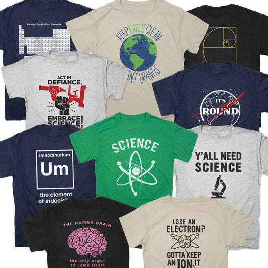 Science Bundle of 10 Nerdy Science Pun Tees graphic Unisex Heavyweight T-Shirt