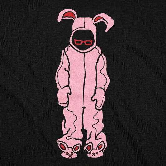 Bunny Pajamas Pink Bunny Costume with Glasses detail