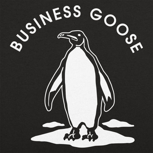 Business Goose - Funny Tuxedo Penguin graphic tee design