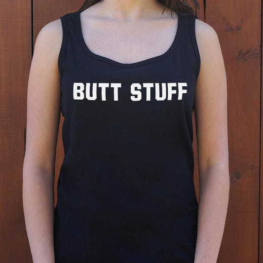 Butt Stuff Funny Graphic Women's Tank Top in Midnight