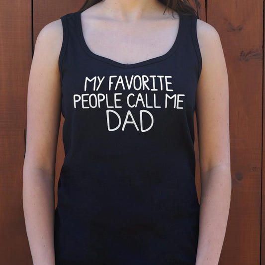 My Favorite People Call Me Dad graphic Women's Tank Top in Midnight